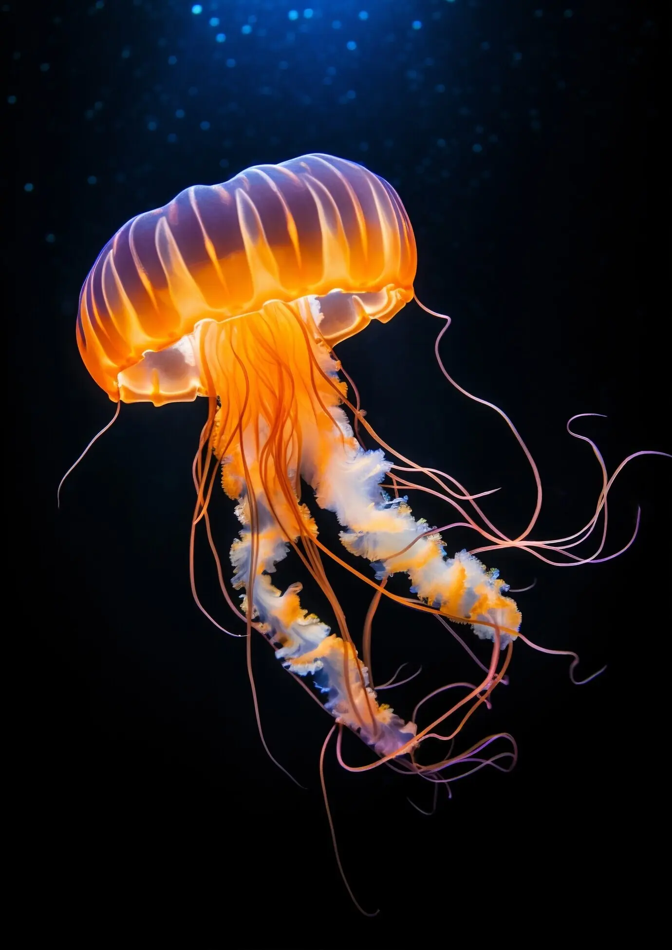 Ansicht von majestätischen Quallen im Ozean